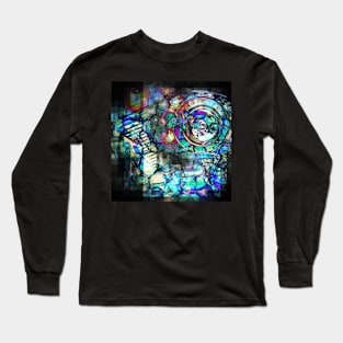 Abstract Motorcycle Engine Long Sleeve T-Shirt